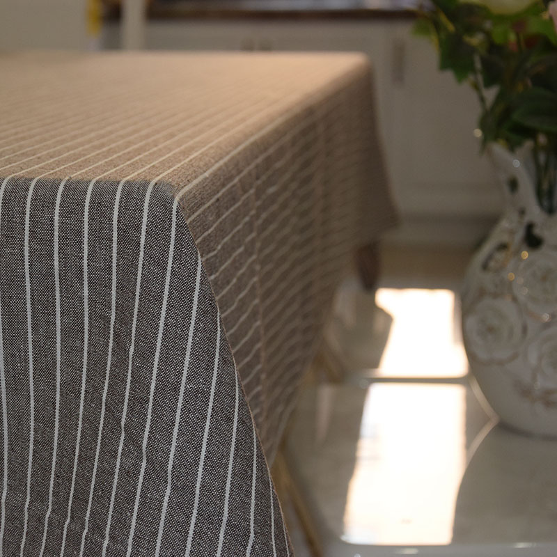 Cotton-colored striped tablecloth cloth tablecloth Japanese minimal meal cloth home tea cloth camera background prop