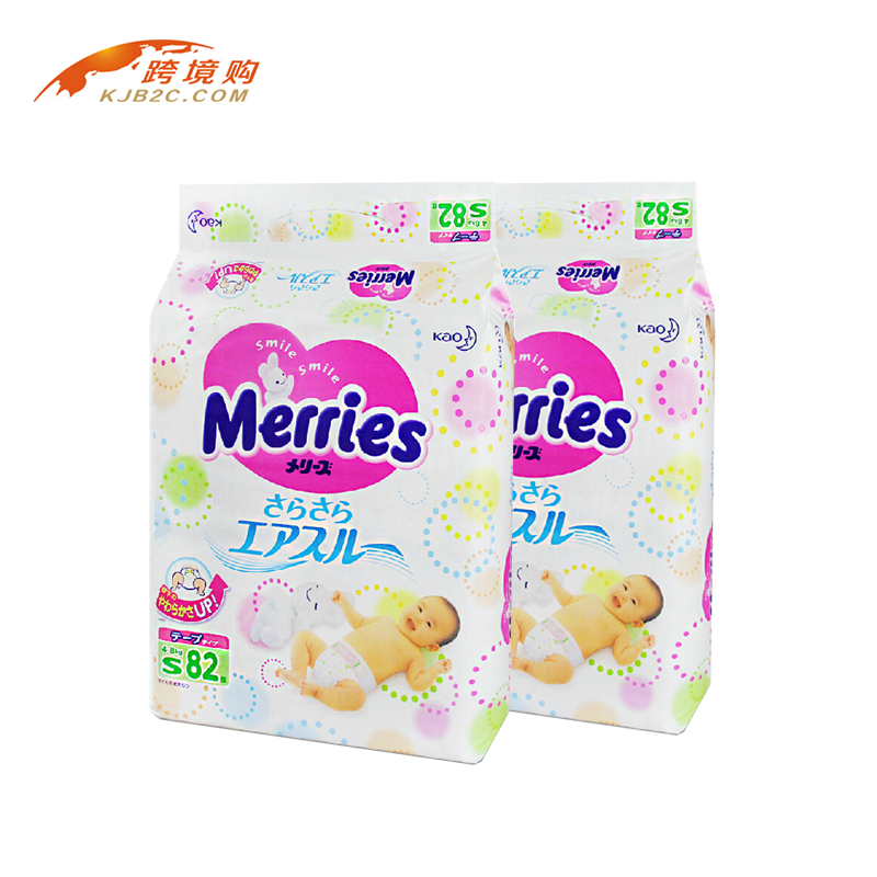 日本花王妙而舒纸尿裤 S82片2包装 尿不湿 原装进口 适合4-8kg