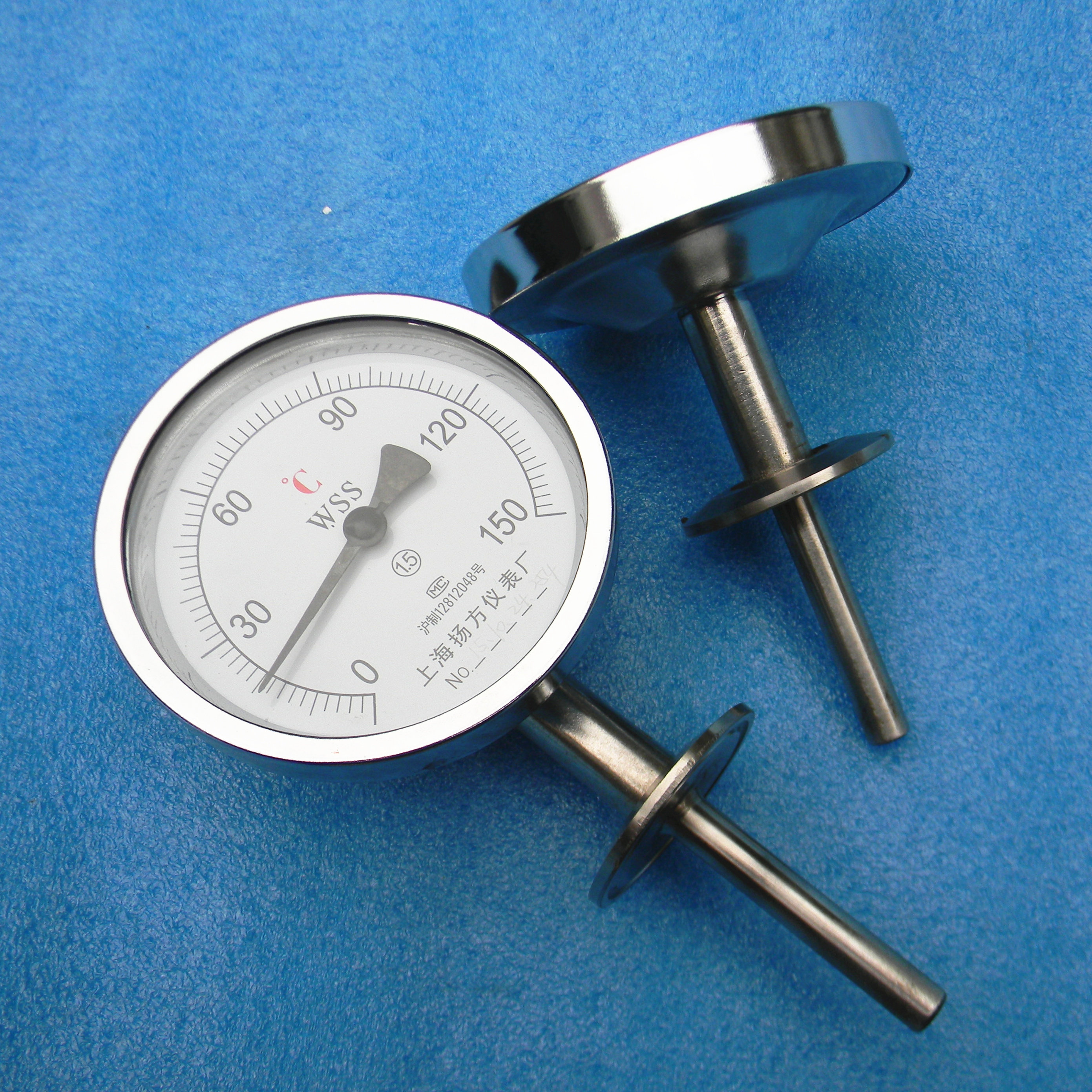 wss-414 fast-fit temperature table sanitary clamping head industrial thermometer 404 full 304314 clamping head 50 5