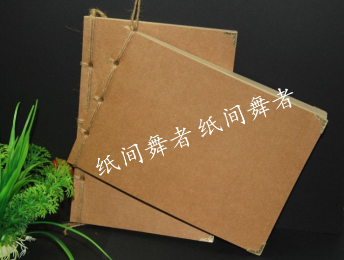 Retro Handmade Hemp Rope Ben Kraft Paper Cover Kraft Inner Page Notepad Color Plop-Taobao
