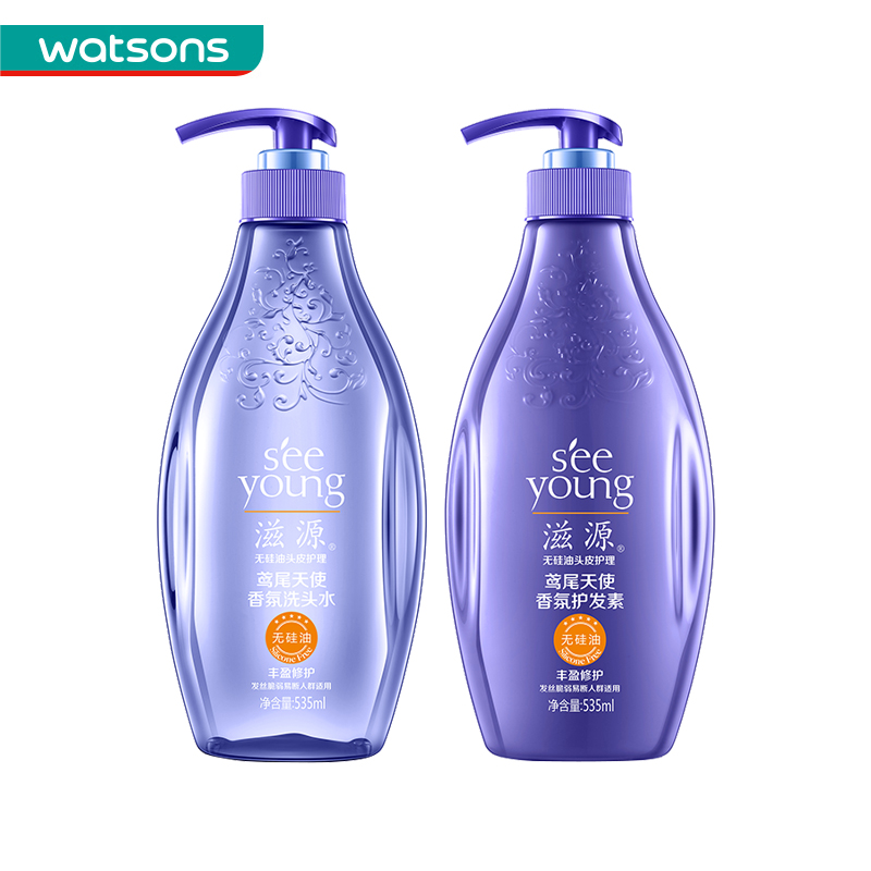 【屈臣氏】滋源鸢尾天使香氛洗护套装（洗头水+护发素）各535ml