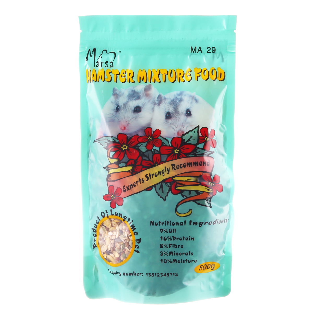 波奇网 小宠粮食 仓鼠饲料 MA29玛莎Marsa高营养杂锦 仓鼠粮500g