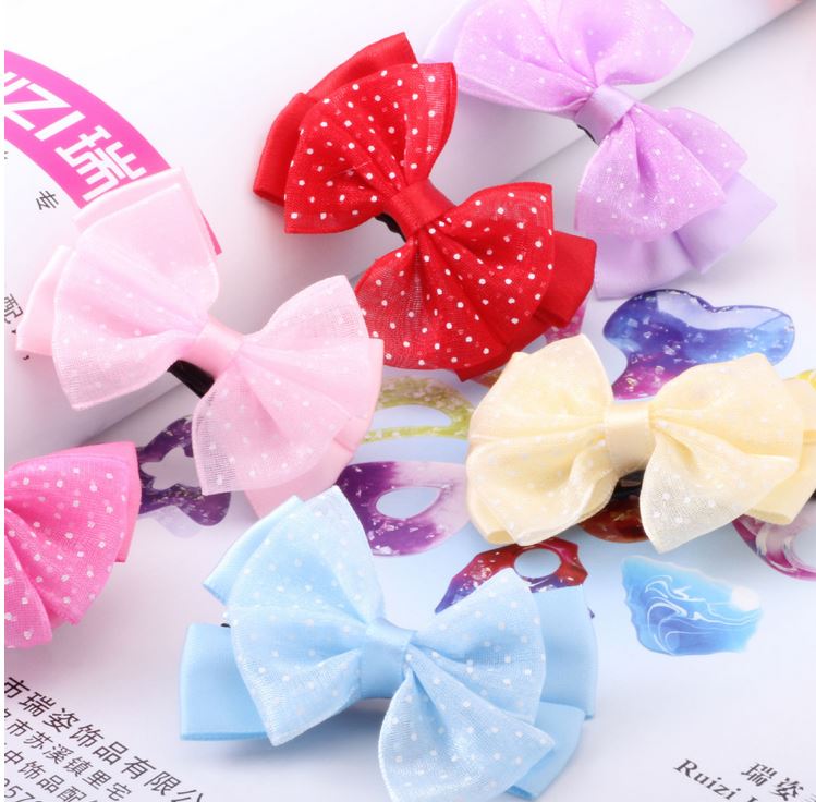 Pooch Hair Clip Pet Pooch Cat Hair Clip Head Decoration Head Flower Puppy Cat Kitty Pet Clothing Accessories Adorable Hair Clip