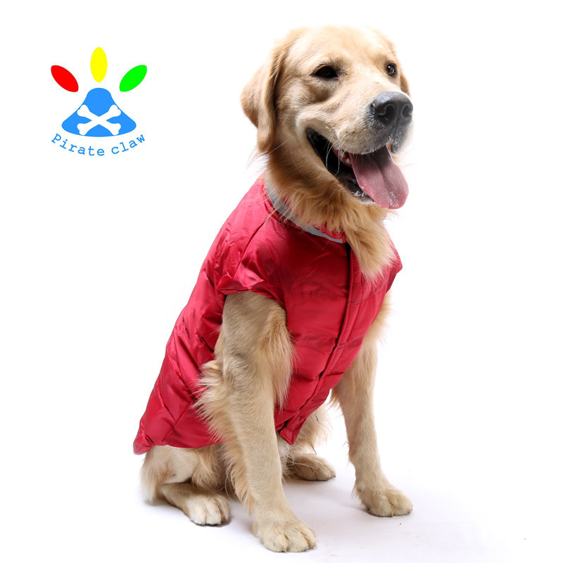 Pet dog clothes autumn and winter golden retriever labrador dog padded vest