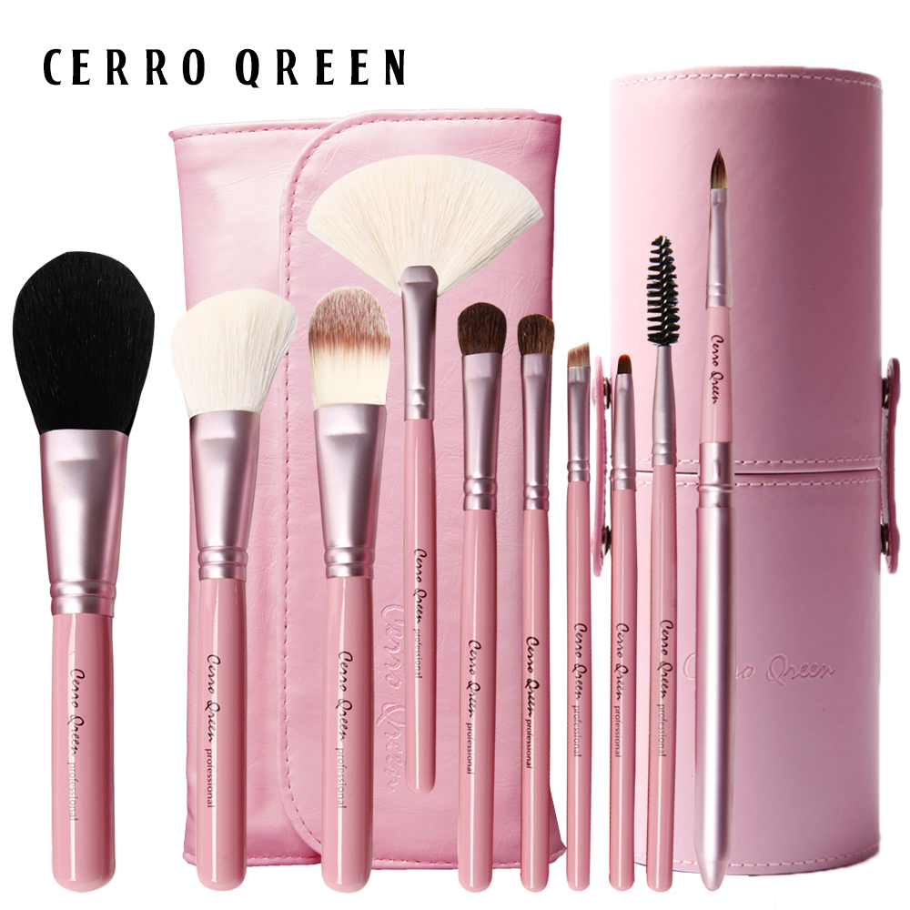 Cerro Qreen 10支动物毛化妆刷套装 化妆套刷彩妆工具腮红眼影刷