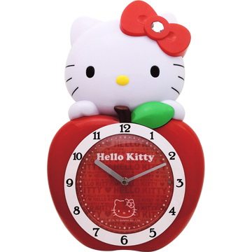 Hello Kitty Apple styling music in full-time, light control wall clocks-Taobao