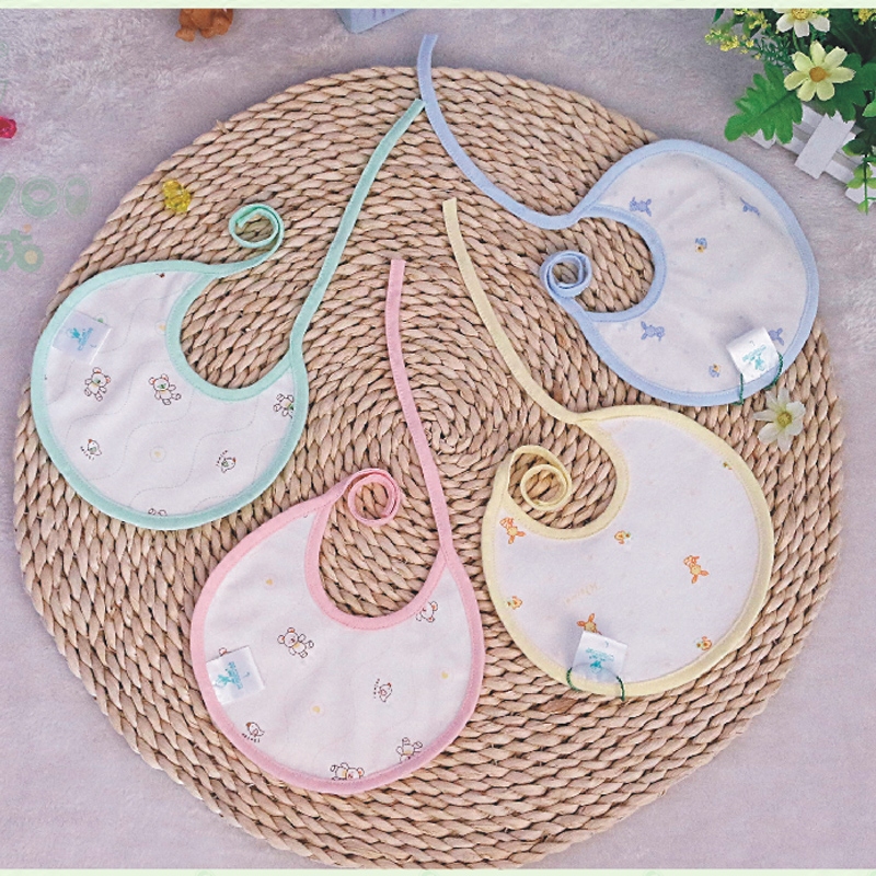 Weiwei belly baby cotton summer newborn belly Baby belly eating bibs saliva towel Crescent