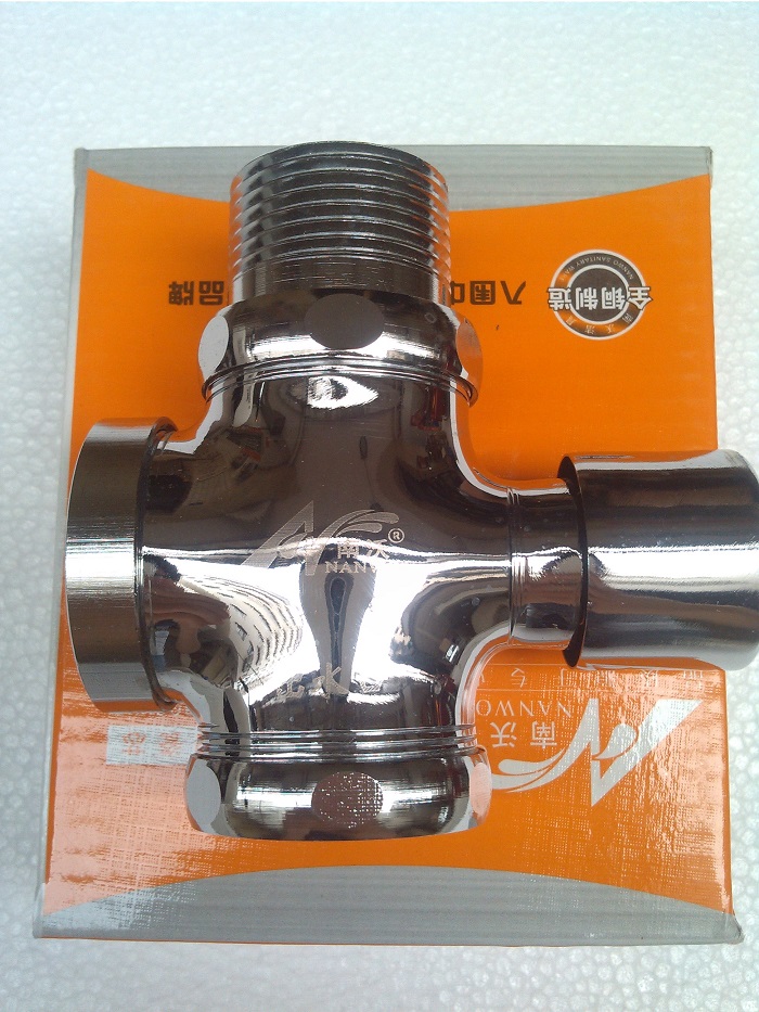 Nanwo all copper four-way delay flushing valve water tank hand press stool valve toilet squat flusher project recommended