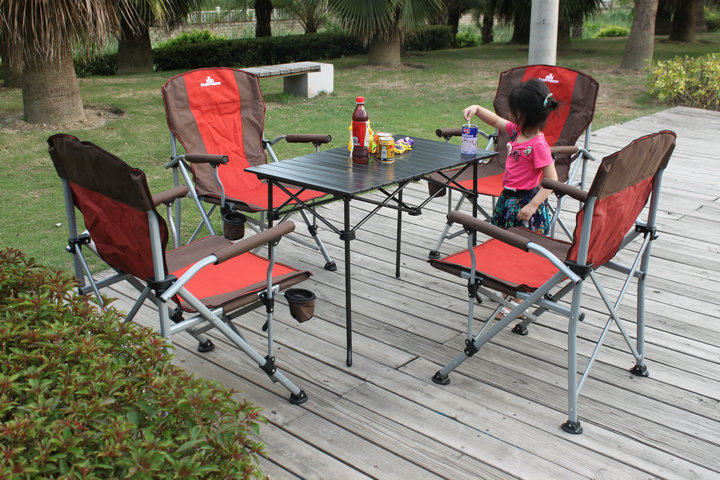 Promotion of new upscale outdoor table and chairs suit Self-driving tour Wild folding table and chairs beach Outdoor Leisure chair