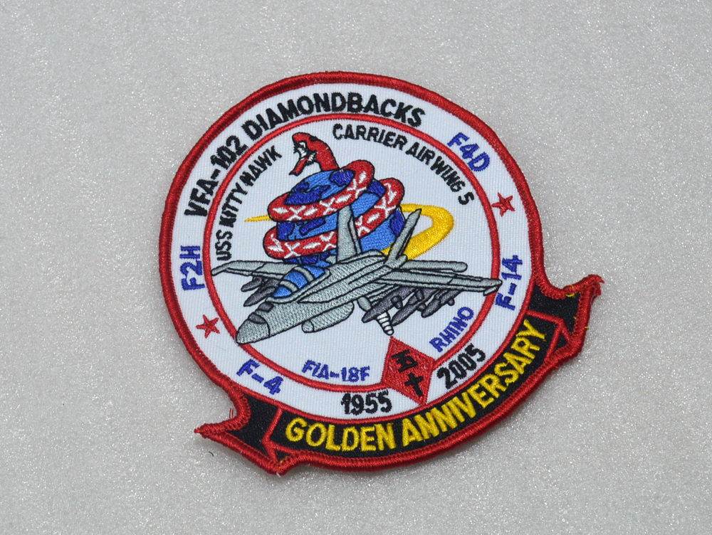 US VFA-102 Diamondback Diamond back Diamondback Squadron set up 50 Anniversary Badge 