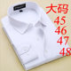 Pure white fat GG autumn long-sleeved shirt men's extra-large size professional shirt 45464748