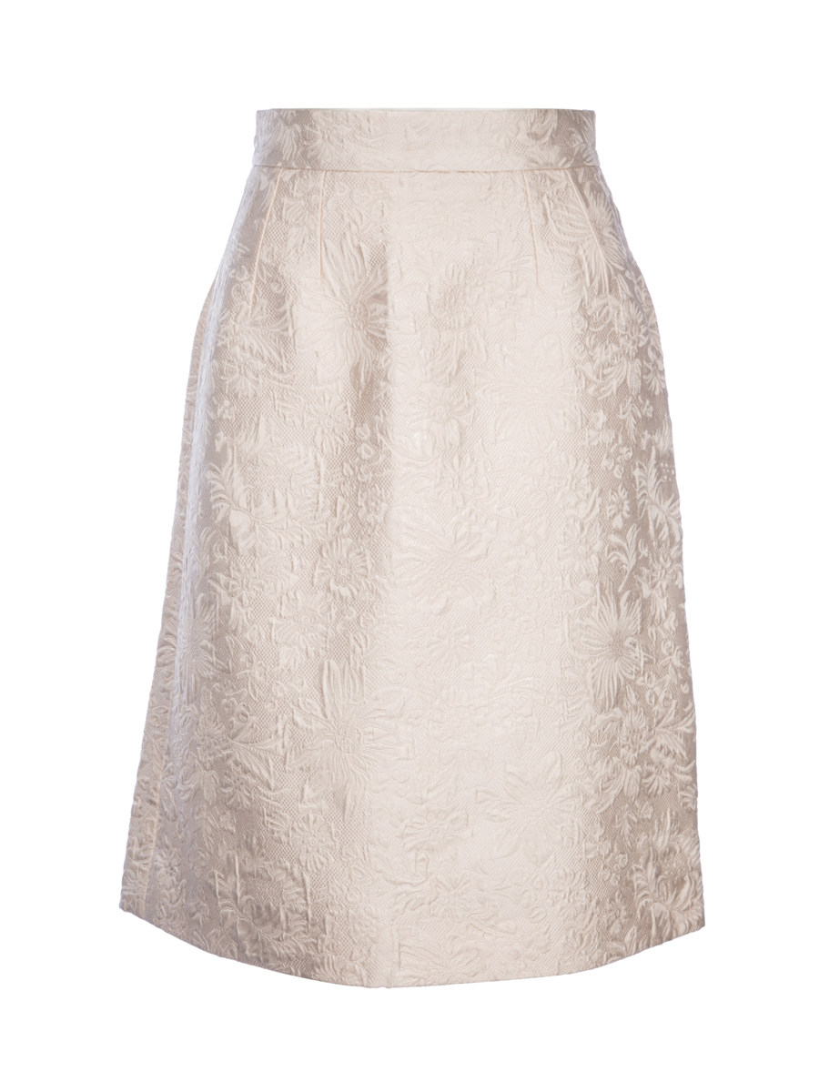 Dolce&Gabbana 裸色提花半身裙