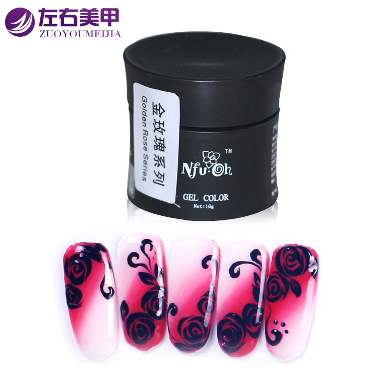 依芙悦金玫瑰指甲油胶美甲光疗彩绘QQ可卸勾画雕花胶微雕胶拉线胶