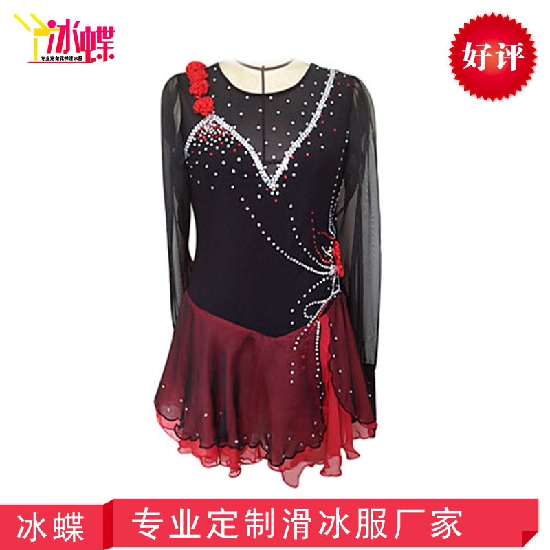 Durfire Ice Butterfly Figure Skating Clothing Flower Skating Suit Children Lady Skaters ICE SKATING Ice Skirt Performance Suit