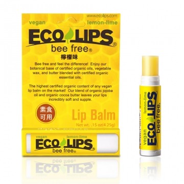 美国ECO LIPS 依蔻丽唇 天然护唇膏-柠檬味(无色台湾官网直邮进口