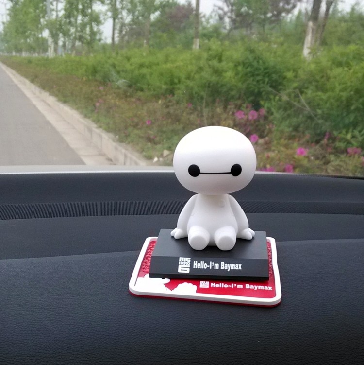 超能陆战队大白公仔汽车摆件车内饰品创意车载装饰品卡通摇头公仔