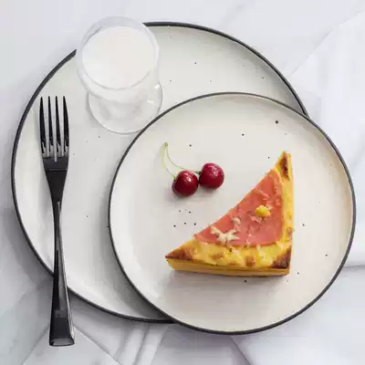 European-style micro-flaw ceramic Western food plate steak plate plate cake snack breakfast plate disk Western tableware