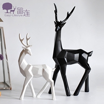 Minimalist modern light lavish resin Geometric Elk Deer Pendulum Nordic Creative TV cabinet Xuanguan Living room Home Decorative Goods