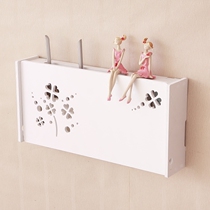 Creative simple modern European Korean wireless router storage box wall hanging set-top box shelf cat decoration companion box