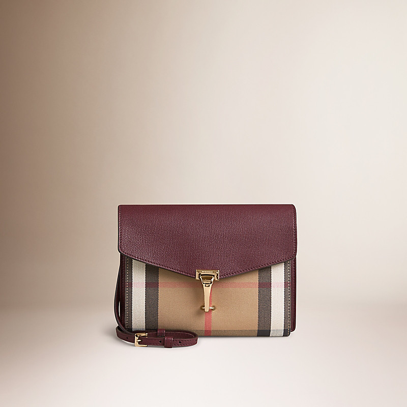 BURBERRY/博柏利 House 格纹小号皮革斜背包 39808281