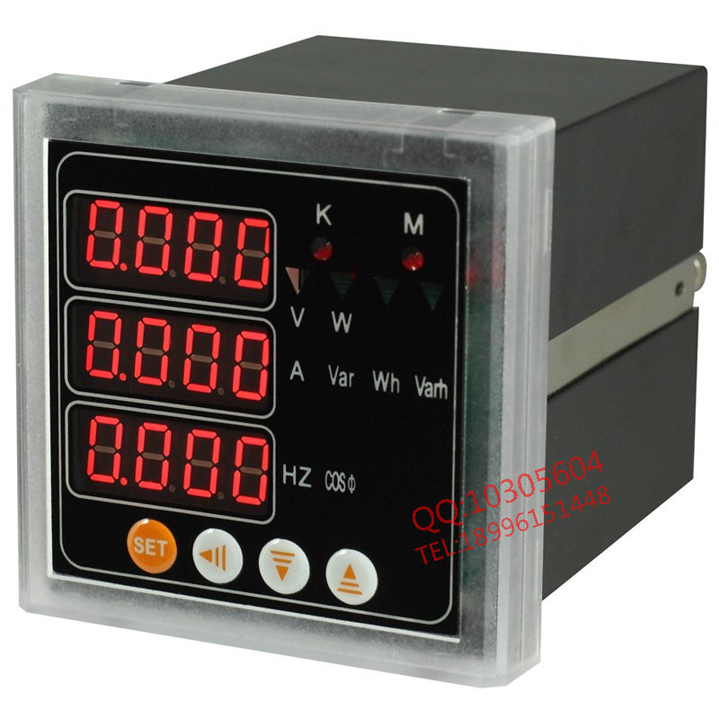Single-phase AC multi-function power meter measures voltage and current power Power factor frequency power energy