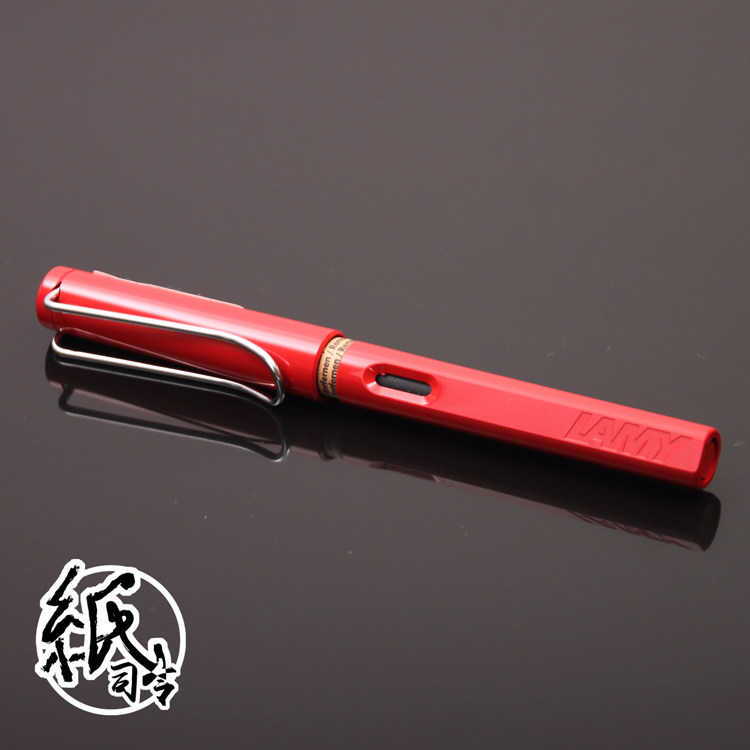 Paper Commander-German LAMY Ling Mei safari hunting man series pen Ferrari red with ink