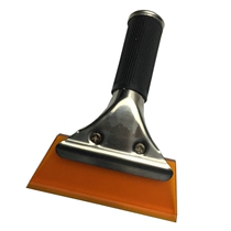 Soft brown beef tendon scraper stainless steel handle beef tendon scraper rubber strip scraper car film tool soft scraper strip