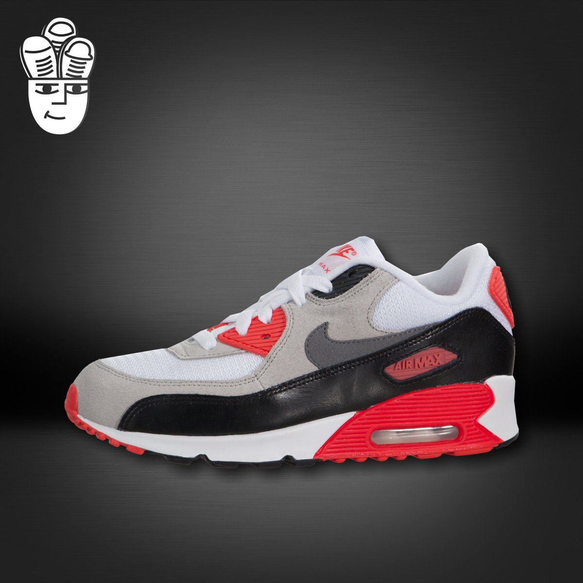Nike Air Max 90 Premium Mesh耐克儿童复古气垫跑鞋 潮童休闲鞋