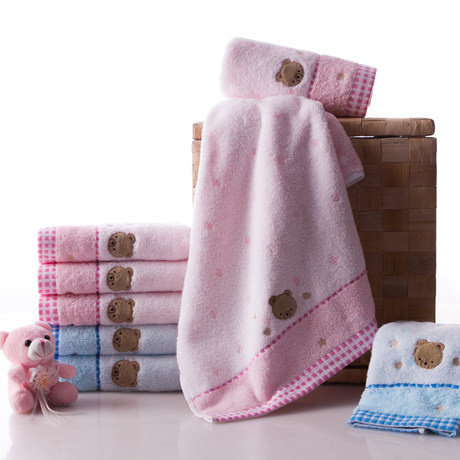 Gold Number Towel 3166WH Beauty Towel Soft Thick Solid Pure Cotton Untwisted Water Suction Durable Small Bear Face Towel