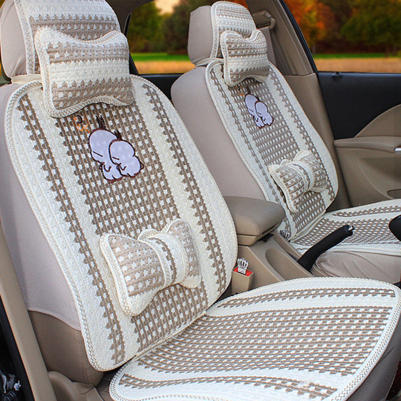 四季垫冰丝趴趴熊卡通汽车坐垫别克昂克拉英朗新凯越座垫车垫套