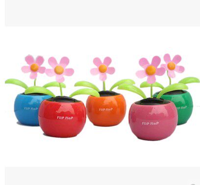 Solar Swing Sunflower Shaking Apple Flower Car Interior Decorations Car Ornaments Car Dolls