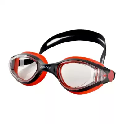 New Jiejia swimming goggles big frame transparent clear waterproof anti-fog swimming glasses one-piece silicone for men and women