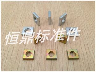 GB39 square nut rectangular profiled non-marked runner rail iron sheet stamping square screw cap nut-Taobao
