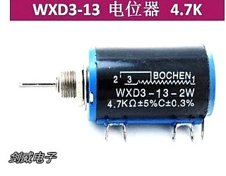 WXD3-13-2W 4 7K Precision multi-turn potentiometer Slide Rheostat Wire wound potentiometer 10 turns