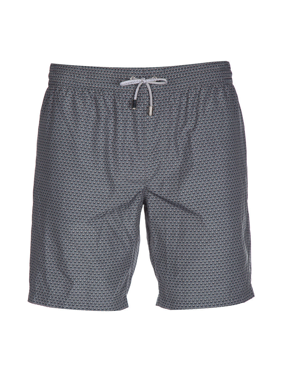 Dolce&Gabbana 灰色印花抽绳松紧腰短裤