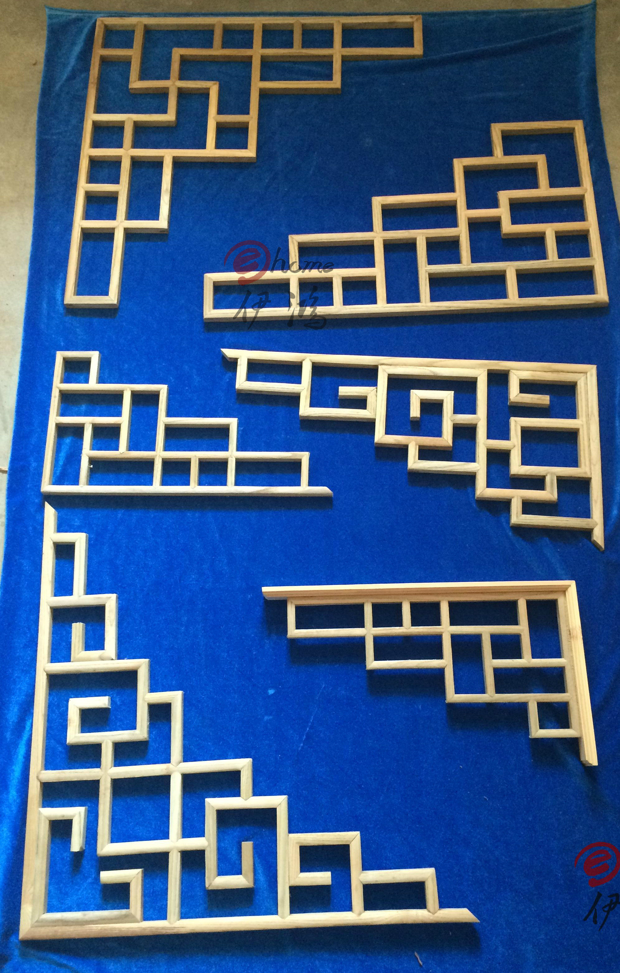 Dongyang wood carved wood cut cut suspension ceiling background wall of ancient beam corner Chinese corner rifle corner