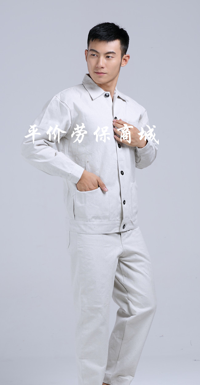 Thickening canvas welding clothing white shipyard welding clothing factory workshop welding service insurance