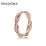 PANDORA Pandora Rose Gold Mệnh Vòng Bánh Xe 180892CZ Thời Trang Cổ Điển Chỉ Số Vòng Tay