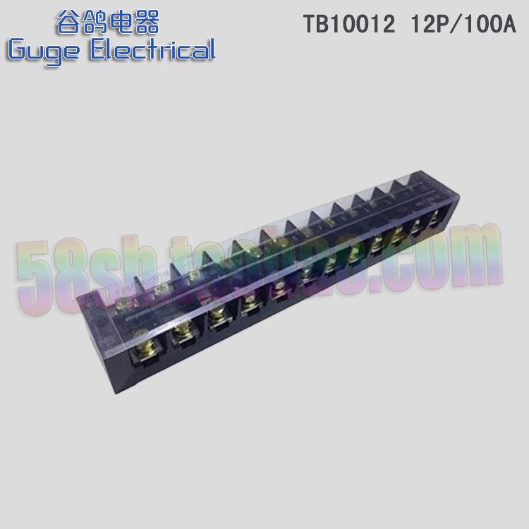 (Copper) TB-10012 terminal block 12-bit 100A screw crimping fixed wiring row wire connection strip