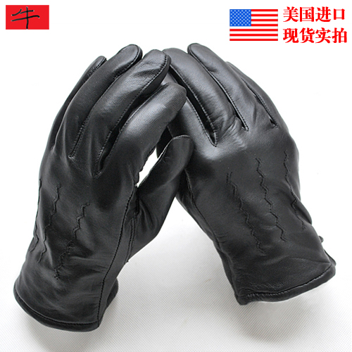 American ROCKY military fan gloves winter thickened full-finger men's tactical black leather motorcycle military gloves warm and cold