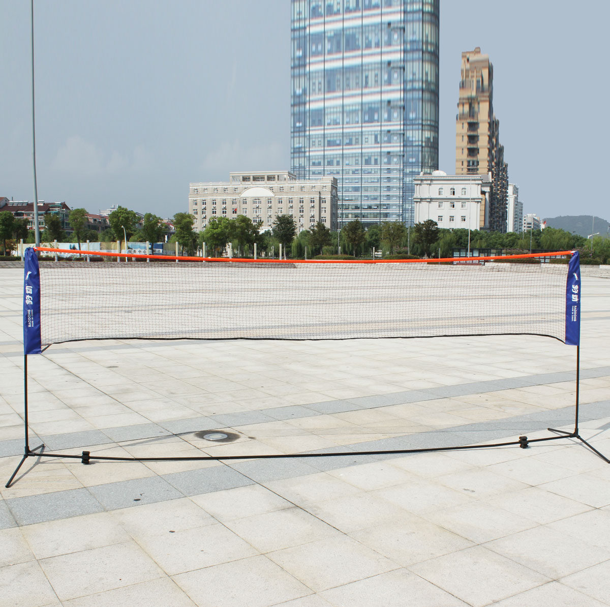 Leopard simple home entertainment badminton shuttlecock net frame net post folding nationwide