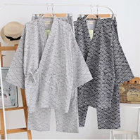 Mẫu áo choàng bằng kimono cotton gạc nam bộ lanh mặc nhà