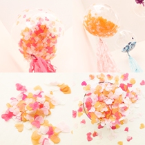 Transparent wave ball filling paper scraps birthday party decoration arrangement wedding arrangement Net red balloon filling