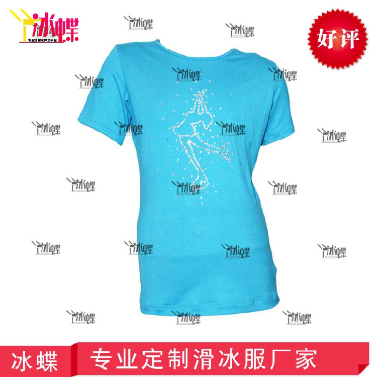 Durfire Skating Training T-shirt Men's Ice Training Clothing Short Sleeve Ice Butterfly