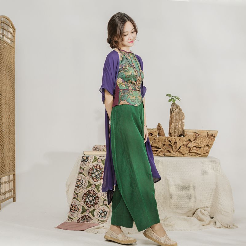 Zhu's original brand (Xia fu) true silk scents cloud-yarn Loose Casual Pants 100 lap female pants