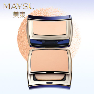 maysu美素玉颜光润保湿两用粉饼 遮瑕修容持久定妆保湿控油