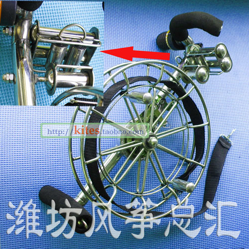 Weifang adult large kite with high-grade stainless steel body holding baby bag wheel with brake bearing wire wheel does not hurt the line