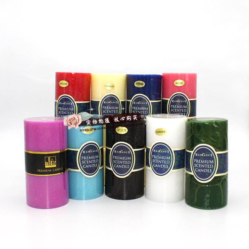 Diameter 7 5cm High 15cm Fragrance candle Incense Candle Romantic Wedding decorated cylindrical candle Large number candle