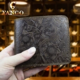 Оригинальный кожаный короткий бумажник для влюбленных, из натуральной кожи