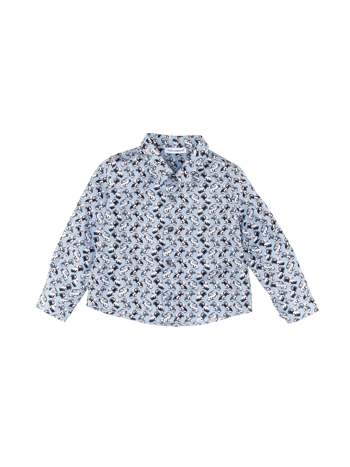 Dolce&Gabbana 蓝色全棉汽车印花衬衫